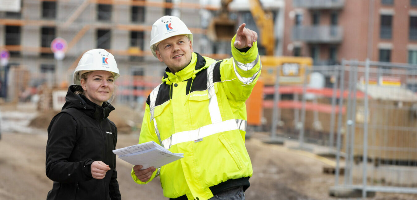 Das Hochbauteam hatte auf der Baustelle in Hannover alles im Griff.